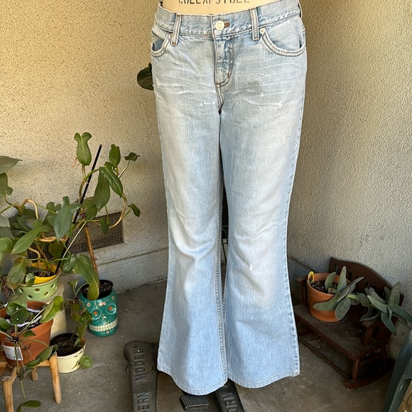 JUICY COUTURE | Vintage Y2K Distressed Light Wash Boot Cut Jeans - Picture 1 of 13